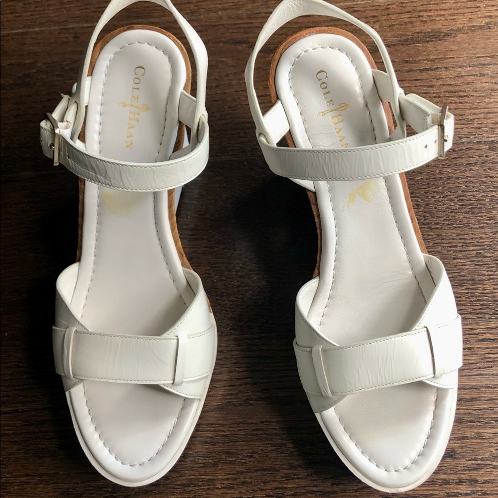 GUC Cole Haan wedge Sandals, leather upper. Size 7.5. True to size.
